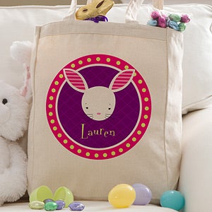 Personalized Easter Bunny Tote Bag