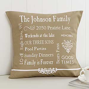 Our Family Personalized 14 Throw Pillow