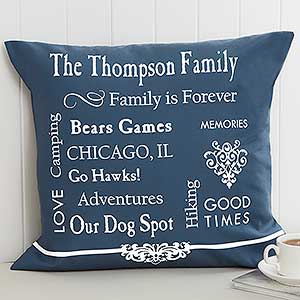 Our Family Personalized 18 Throw Pillow