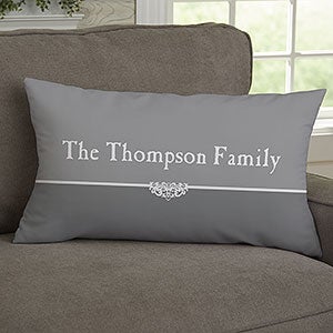 Our Family Personalized Lumbar Throw Pillow