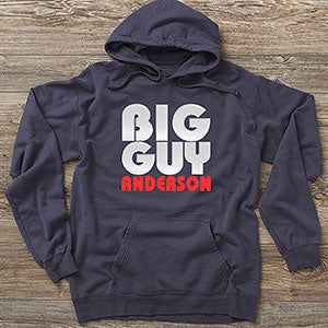 Big Guy Personalized Adult ComfortWash Hoodie - Adult Large - Anchor Slate