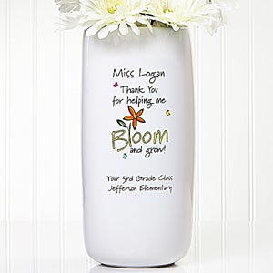 Personalized Teacher Vase   Bloom and Grow