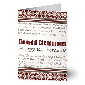 Personalized Retirement Cards - Happy Retirement