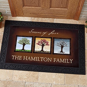 The Seasons Personalized Doormat- 20x35