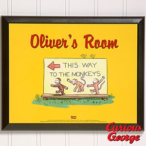 Personalized Curious George Wall Plaque