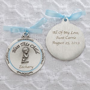 Personalized Crib Medallion - Bless This Boy