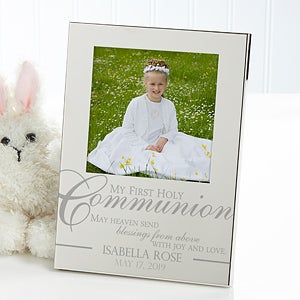 Engraved Silver Picture Frames - First Holy Communion