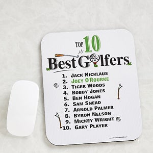 Personalized Golf Mouse Pads   Top 10 Golfers