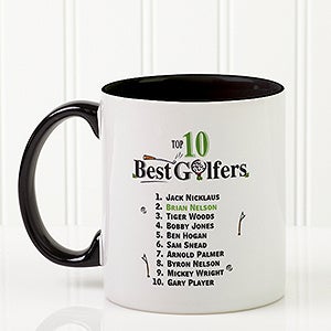 Top 10 Golfers Personalized Coffee Mug 11oz.- Black