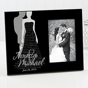 Personalized Wedding Picture Frames   Bride & Groom Silhouette