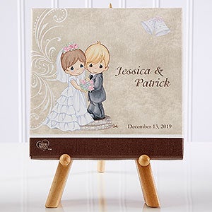 Personalized Precious Moments Bride & Groom Canvas Art