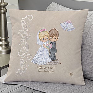 Personalized Wedding Throw Pillow - Precious Moments