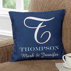 Our Monogram Personalized 14 Throw Pillow