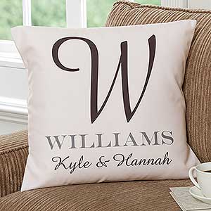 Our Monogram Personalized 18 Throw Pillow