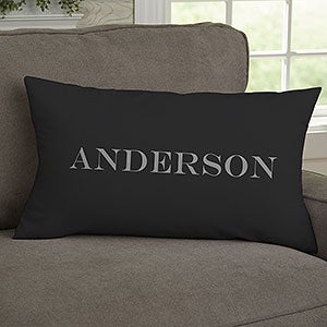 Family Name & Monogram Personalized Lumbar Pillow