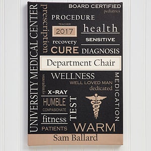 Medical Professionals Personalized Canvas Print- 12x18