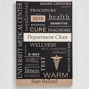 Personalized Doctor Art 16x24 Custom Word Art Print