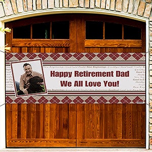 Happy Retirement Personalized Photo Banner - 45x108