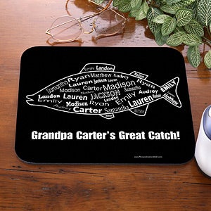 Personalized Fishing Mouse Pad   What A Catch