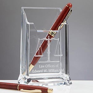 Personalized Law Office Pen Holder