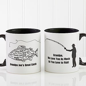 What A Catch! Personalized Coffee Mug 11oz.- Black