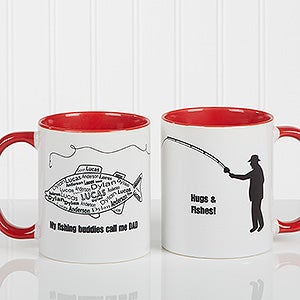 What A Catch! Personalized Coffee Mug 11oz.- Red