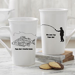 Personalized Latte Mug For Fisherman