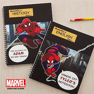 Personalized Spiderman Notebooks