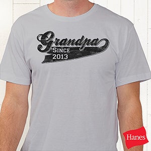 Personalized Grandfather T Shirt   Grandpa Since