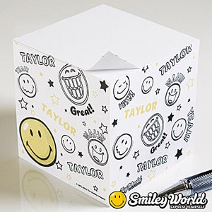 Personalized Smiley Face Note Pad