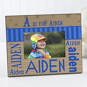 Personalized Kids Picture Frames   Boys Alphabet Name