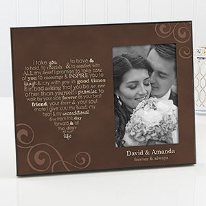 Personalized Picture Frames   Wedding Vows