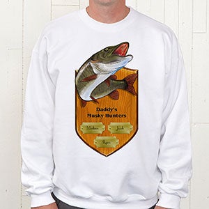 Personalized Fishing Sweatshirts   Fishermans Plaque