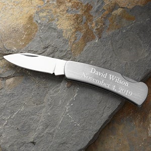 Personalized Stainless Steel Pocket Knife