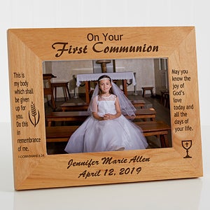 Personalized 5x7 First Communion Picture Frame - Remember This Day