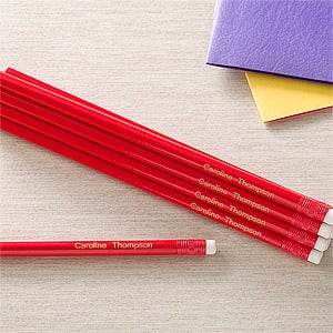 Personalized Pencils   Red