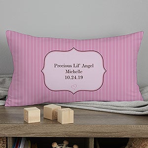 Personalized Baby Christening Lumbar Pillow