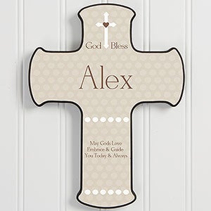 God Bless Baby Personalized 9.5-inch Wall Cross