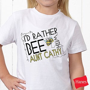 I'd Rather Bee With... Personalized Hanes® Youth T-Shirt