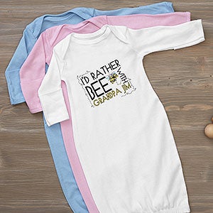 Personalized Baby Gown - I'd Rather Bee With