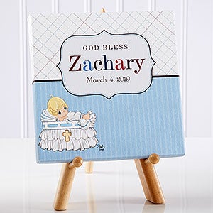 Personalized Baby Christening Canvas Print - Precious Moments