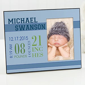 Personalized Baby Picture Frame for Boys   Babys Birth