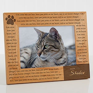 Paw Prints On Our Heart Personalized Photo Frame- 5 x 7