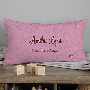 Personalized Baby Name Lumbar Throw Pillow