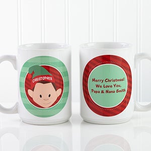 Large Christmas Hot Cocoa Mugs Personalized for Kids