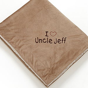 Personalized Sherpa Fleece Blanket for Him   Warm Heart