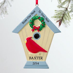 Personalized Christmas Ornaments   Holiday Birdhouse