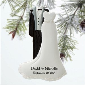 Personalized Wedding Christmas Ornaments - Mr & Mrs - Unique Wedding & Anniversary Gifts - #12284-N