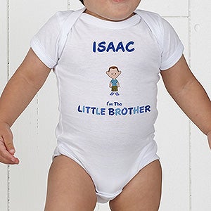 Personalized Boy Cartoon Character Baby Bodysuit   Im The Brother