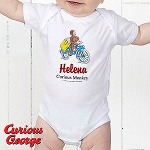 Personalized Curious George Baby Bodysuits